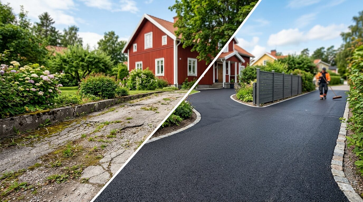 Asfaltering av gårdsyta